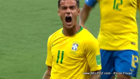 Philippe Coutinho after scoring for Brazil - 2018 FIFA World Cup